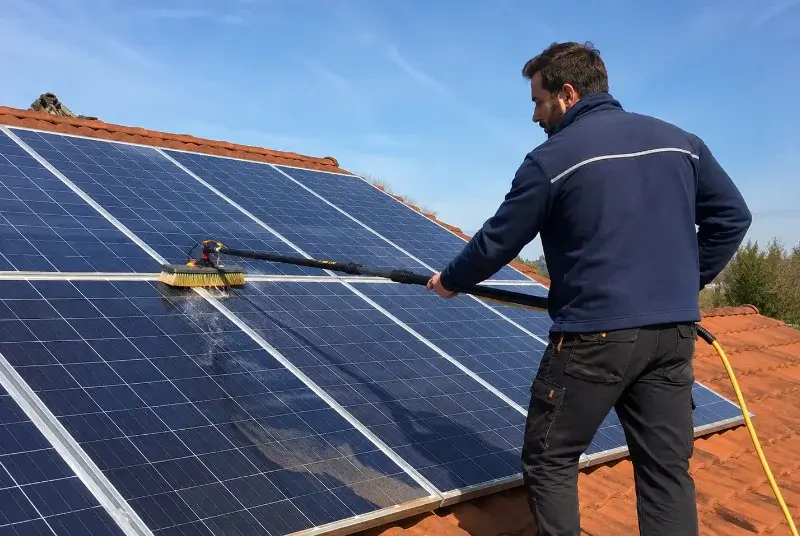 Nettoyage et entretien de panneaux solaires à Montpeyroux